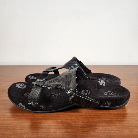 Orthaheel Molly Orthotic Slide Sandals Womens Size 11 EUR 42 Black - Picture 1 of 11